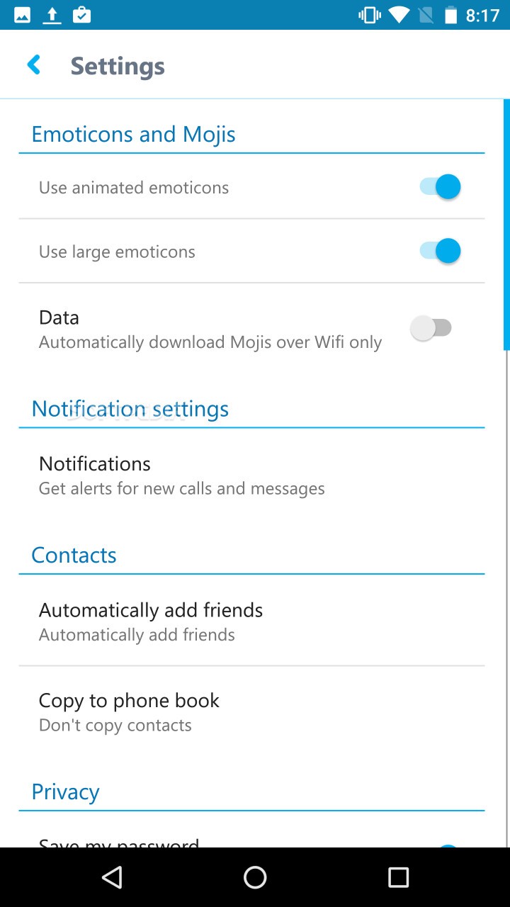 Skype on android phone